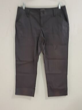 G.H. Bass & Co. Women's Cropped Ankle Pants in Dark Gray